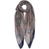 Clayre & Eef jzsc0666bl scarf ladies pattern blue 70x180 cm