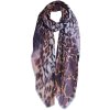 Clayre & Eef jzsc0677 scarf ladies pattern brown 90x180 cm