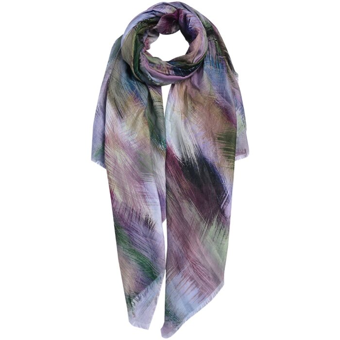 Clayre & Eef jzsc0678 scarf ladies pattern green 90x180 cm