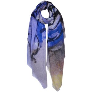 Clayre & Eef jzsc0680 scarf ladies pattern blue...