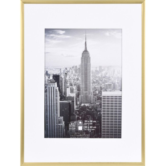 Manhattan alu frame 30x40 cm gold