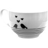 Clayre & Eef lbsks coffee cup with saucer white, black 238 ml