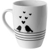 Clayre & Eef lbsmu mug white, black 350 ml