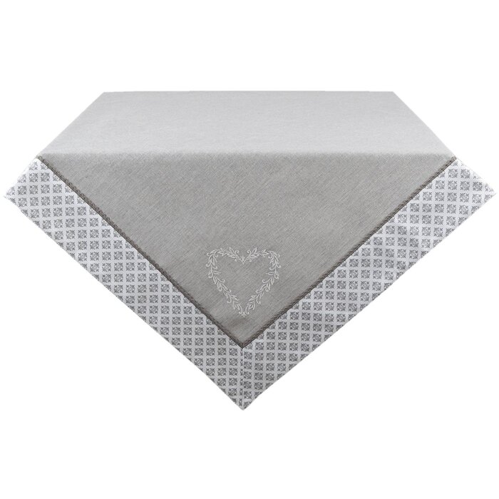 Clayre & Eef lyh01 Tablecloth Square Gray 100x100 cm