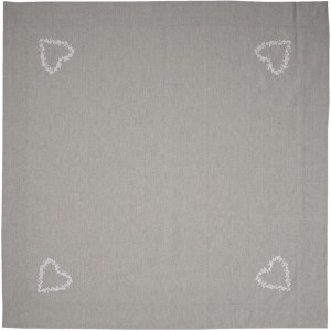 Clayre & Eef lyh01 Tablecloth Square Gray 100x100 cm