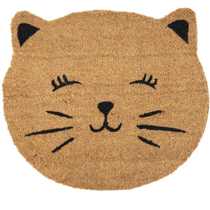 Clayre & Eef mc229 Door Mat Indoor Cat Brown, Black 50x44x1 cm