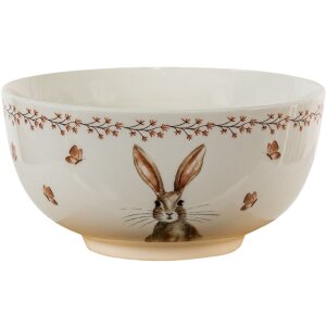 Clayre & Eef rebbo soup bowl Beige, Brown ø 14 cm