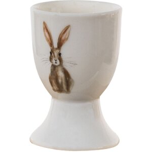 Clayre & Eef egg cup beige, brown