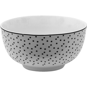 Clayre & Eef sdbo soup bowl white, black ø 14 cm