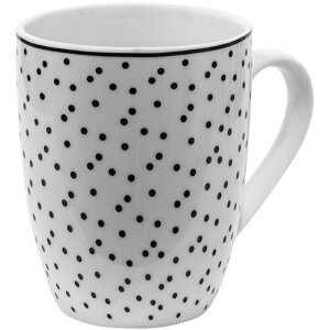 Clayre & Eef sdmu mug white, black 350 ml