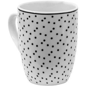 Clayre & Eef sdmu mug white, black 350 ml