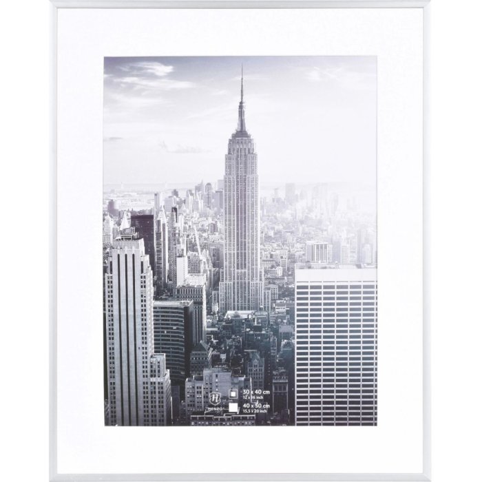 Manhattan alu frame 40x50 cm silver