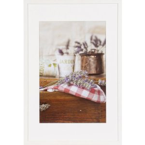 40x60 cm wooden photo frame JARDIN in white