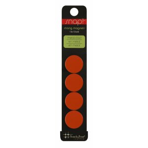 Magnets SNAP COLOR strong pack of 4 in orange