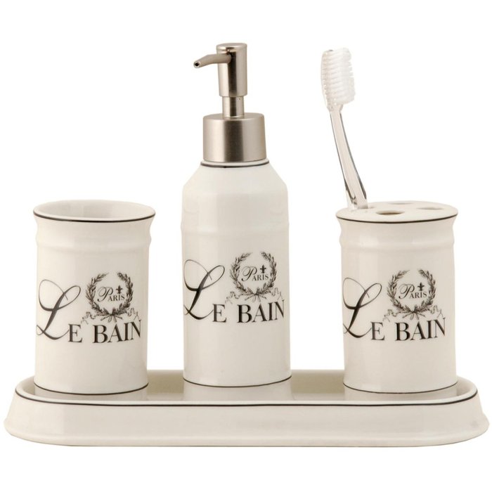 set of 4 bath le bain ii cream