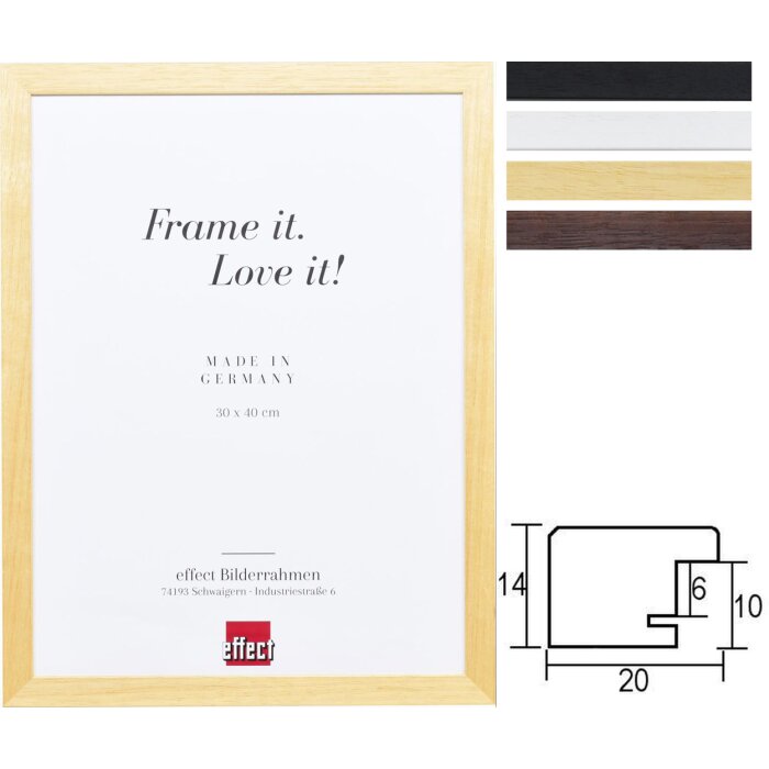 Effect wooden frame Profile 2210 Special formats and glass types