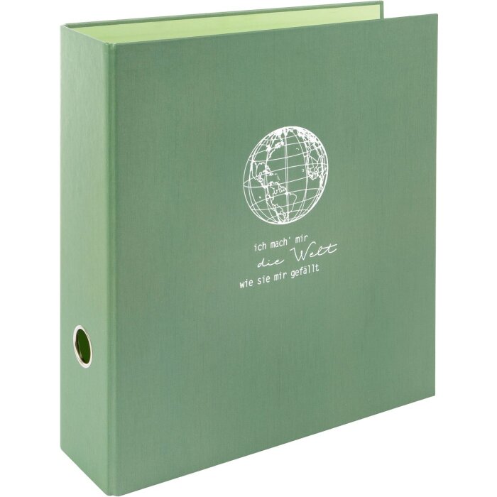 Goldbook Folder A4 cheeky free moss green The World 28,5x32x8 cm