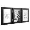 Henzo wood double frame Piano 3 photos 13x18 cm black