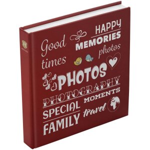 Henzo Jumbo Photo Album Wording red 30x30 cm 100 white sides