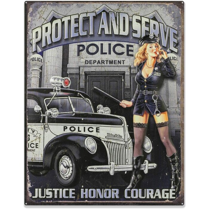 ZEP Metal Sign POLICE 35x45 cm Protect and Serve