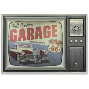 ZEP Wall Decoration TELE 48x34x4 cm TV Garage