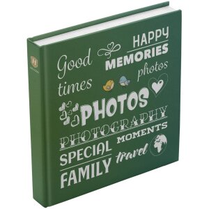 Henzo Jumbo Photo Album Wording green 30x30 cm 100 white...