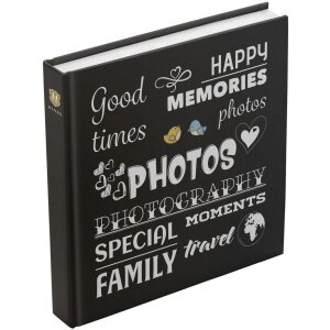 Henzo Jumbo Photo Album Wording black 30x30 cm 100 white...