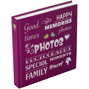 Henzo Jumbo Photo Album Wording burgundy 30x30 cm 100...