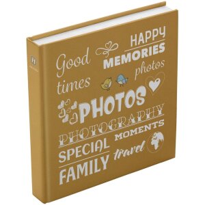 Henzo Jumbo Photo Album Wording yellow 30x30 cm 100 white...