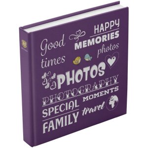 Henzo Jumbo Photo Album Wording violet 30x30 cm 100 white...