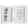 Henzo wood double frame Piano 2 photos 13x18 cm white