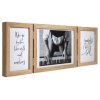 Henzo wood double frame Piano 3 photos 10x15 cm and 15x20 cm beige