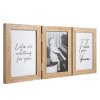 Henzo wood double frame Piano 3 photos 13x18 cm beige