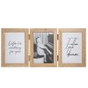 Henzo wood double frame Piano 3 photos 13x18 cm beige