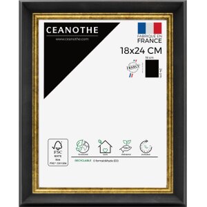 Ceanothe Picture Frame Pandore 13x18 cm black-gold