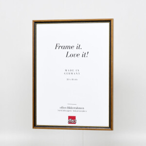 Effect solid wood frame Profile 22 brown-gold Special formats and glass types