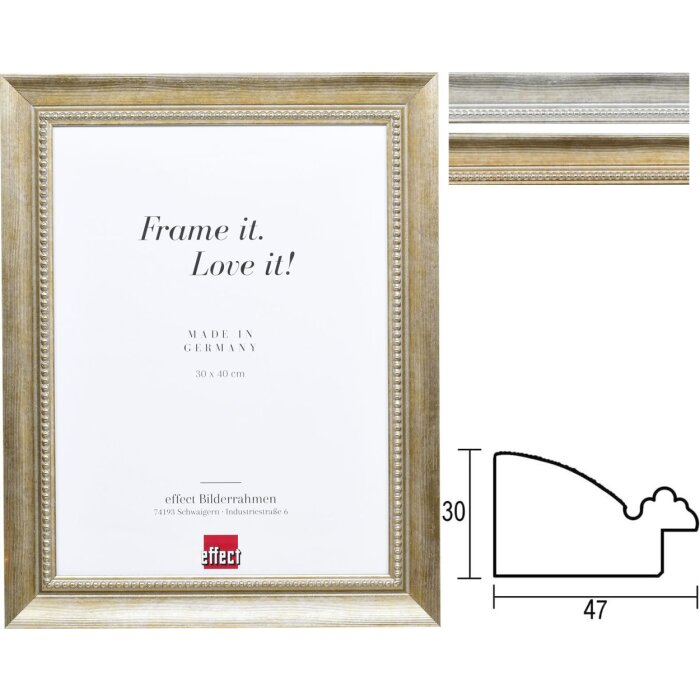 Effect solid wood frame Profile 28 - Special formats and glass types