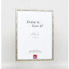 Effect solid wood frame profile 29 silver - special formats and glass types