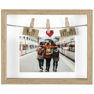 Hama Wooden Photo Frame Best Friends 10x15 cm oak