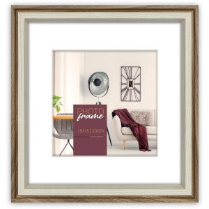 ZEP Photo frame Palmi brown 20x20 cm with passe-partout...