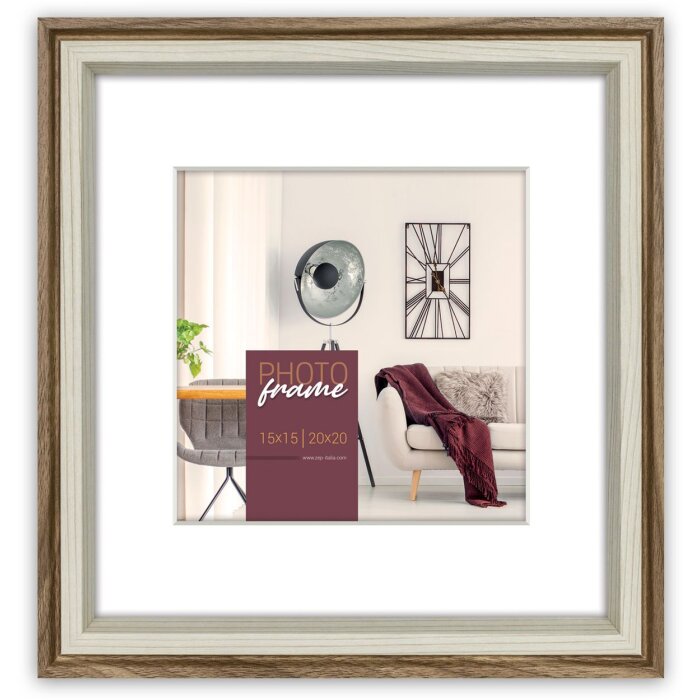 ZEP Photo frame Palmi brown 30x30 cm with passe-partout 20x20 cm