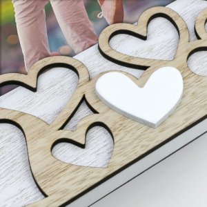 ZEP Wooden photo frame Lavinia 20x30 cm with hearts