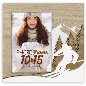 ZEP Wood photo frame Cervinia 10x15 cm ski picture frame