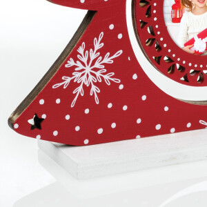 ZEP Christmas tree picture frame Nestor red 6x6 cm (16x4,5x19 cm)