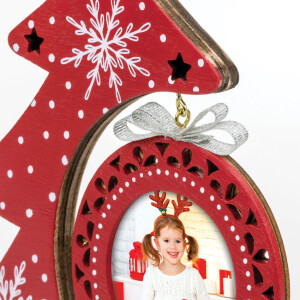 ZEP Christmas tree picture frame Nestor red 6x6 cm (16x4,5x19 cm)