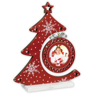 ZEP Christmas tree picture frame Nestor red 6x6 cm (16x4,5x19 cm)