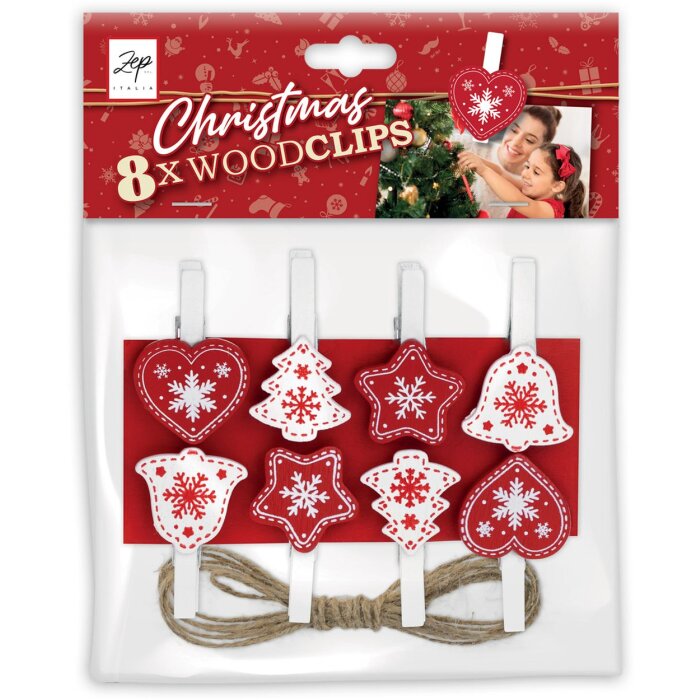 ZEP Christmas photo garland red 2 meters 8 photos