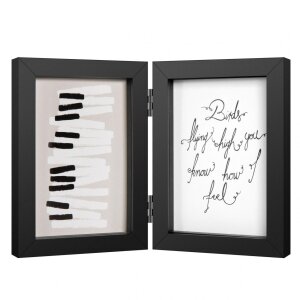 Henzo wood double frame Piano 2 to 3 photos 10x15 cm and 13x18 cm