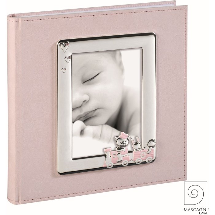 Mascagni A1579ALB Photo album metal frame suede cover pink 25 sheets 29x29 cm