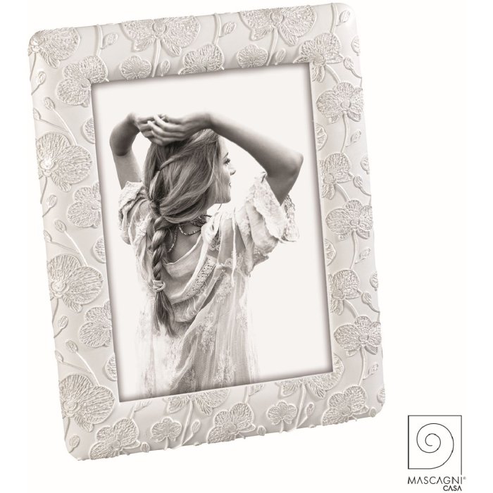 Mascagni A1590 Photo frame resin white pearl 13x18 cm